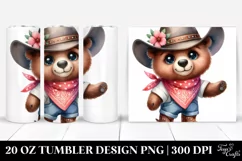 Funny Bear with Big Eyes 20 Oz Tumbler Product Image 1