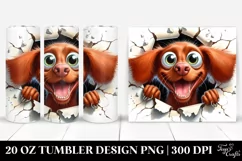 Cute Crazy Watercolor Vizsla | 20 Oz Tumbler Product Image 1