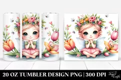 Smiling Watercolor Fairy PNG Product Image 1