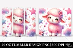 Colorful Smiling Baby Lamb with Stars | 20 oz Tumbler Product Image 1