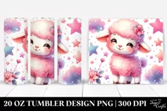Colorful Smiling Baby Lamb with Stars | 20 oz Tumbler Product Image 1