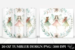Simple Watercolor Boho Smiling Fairy | 20 oz Tumbler Product Image 1