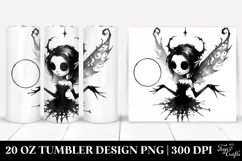 Funny Gothic Fairy,Watercolor Whimsical | 20 oz Tumbler Product Image 1