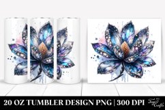 20 Oz Tumbler Sublimation | magnolia Watercolor Splash Product Image 1