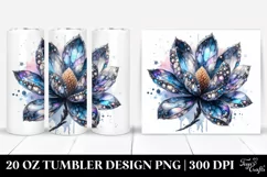 20 Oz Tumbler Sublimation | magnolia Watercolor Splash Product Image 1