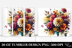 Abstract Vibrant Bouquet | 20 Oz Tumbler Product Image 1