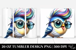 Funny Baby Bird Drawing | 20 oz Tumbler Product Image 1