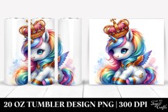 Colorful Baby Unicorn. 20 Oz Tumbler Design Product Image 1