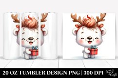 Expressive Polar Bear with Crazy Haircut Sublimation PNG Product Image 1