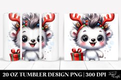 Expressive Polar Bear with Crazy Haircut Sublimation PNG Product Image 1