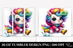 Expressive Baby Unicorn with Cool Haircut PNG Product Image 1