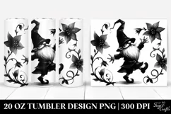 Simple Gothic Dancing Gnome Watercolor Tumbler Design Product Image 1