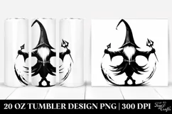 Simple Gothic Dancing Gnome Watercolor Tumbler Design Product Image 1