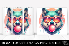 Happy Werewolf with Bubble Gum 20 Oz Tumbler Product Image 1