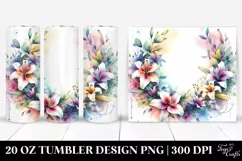 Watercolor Abstract Vibrant Frame, 20 Oz Tumbler Product Image 1