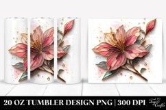 Abstract Wooden Azalea. 20 Oz Tumbler Design Product Image 1