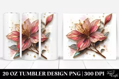 Abstract Wooden Azalea. 20 Oz Tumbler Design Product Image 1