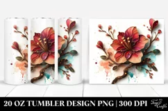 Abstract Wooden Azalea. 20 Oz Tumbler Design Product Image 1