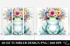 Colorful Frog with Flower Crown | 20 oz Tumbler Product Image 1