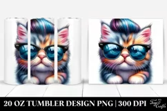 Playful Cat Watercolor PNG Product Image 1