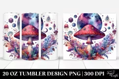 Magical Celestial Mushroom Clipart 20 Oz Tumbler Product Image 1