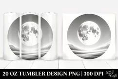 Simple Moon Digital Painting Tumbler Design Product Image 1
