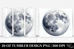Simple Moon Digital Painting Tumbler Design Product Image 1