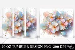 Glossy Impatiens Watercolor Splash 20 Oz Tumbler Product Image 1