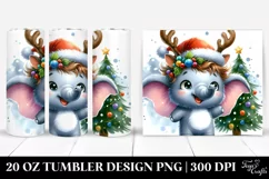 Expressive Baby Elephant with Crazy Haircut Sublimation PNG Product Image 1