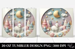 Pastel Lamb in Winter Scene 20 Oz Tumbler Product Image 1