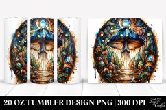 Wooden Stained Mystical Mushroom | 20 oz Tumbler Product Image 1