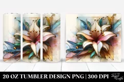 Abstract Pastel Lily Art 20 Oz Tumbler Product Image 1