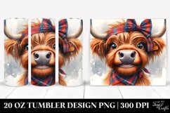 houswife white background title: Highland Cowportrait White Product Image 1