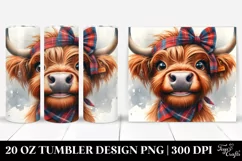 houswife white background title: Highland Cowportrait White Product Image 1