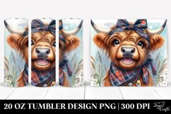houswife white background title: Highland Cowportrait White Product Image 1