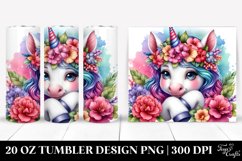Colorful Baby Unicorn. 20 Oz Tumbler Design Product Image 1