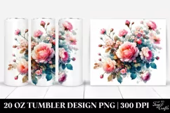 Cute Pink Roses Image | 20 oz Tumbler Product Image 1