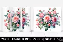 Vibrant Pink Roses | 20 oz Tumbler Product Image 1