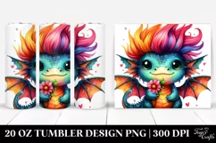 Proud Dragon with Cool Haircut PNG Product Image 1