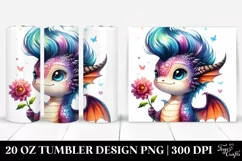 Proud Dragon with Cool Haircut PNG Product Image 1