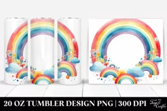 Colorful Watercolor Rainbow 20 Oz Tumbler Product Image 1