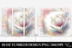 Abstract Pastel Tulip Art 20 Oz Tumbler Product Image 1