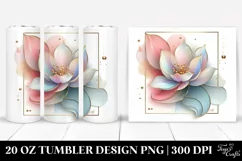 Shiny Tulip with Golden Insertions, 20 Oz Tumbler Product Image 1