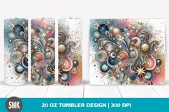 Colorful Glittery Silver Foil Stains | 20 oz Tumbler Product Image 1