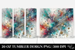Colorful Glittery Watercolor Background | 20 oz Tumbler Product Image 1