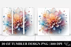 Shiny Dahlia Splash | 20 oz Tumbler Product Image 1