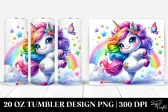 dancing Funny Baby Unicorn | 20 oz Tumbler Product Image 1