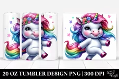 dancing Funny Baby Unicorn | 20 oz Tumbler Product Image 1