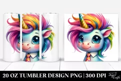Vibrant Baby Unicorn 20 Oz Tumbler Product Image 1