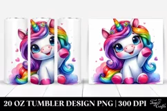 Smiling Funny Unicorn | 20 oz Tumbler Product Image 1